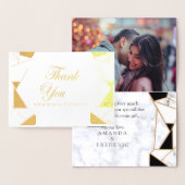 白モダン大理石の黒金ゴールド抽象芸術 箔カード (ディスプレー)