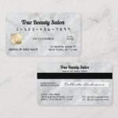 白モダン大理石クレジットカード 名刺 (正面/裏面)