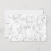 白モダン大理石シルバーグリッターサンキューカード サンキューカード (裏面)