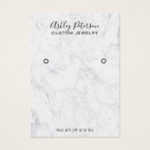 白モダン大理石ジュエリーイヤリング表示 (正面)