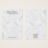 白モダン大理石ジュエリーネックレスディスプレイ (正面&裏面)