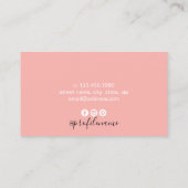 白モダン大理石バラ金ゴールドまつ毛エクステンション 名刺 (裏面)