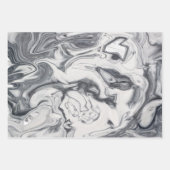 白モダン大理石パターン ラッピングペーパーシート (正面)