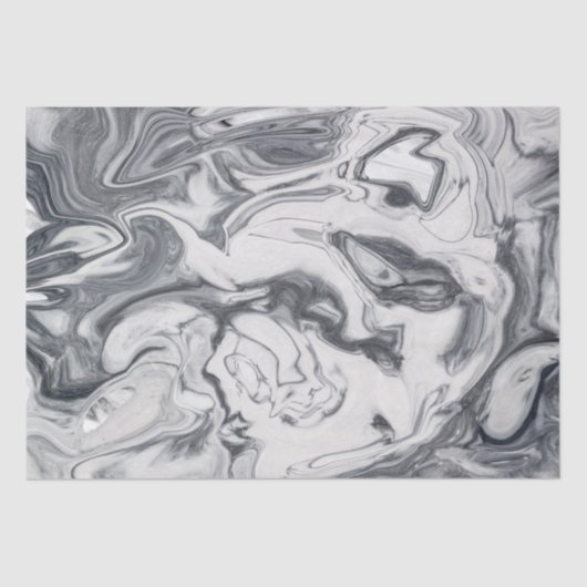 白モダン大理石パターン 薄葉紙 (正面)