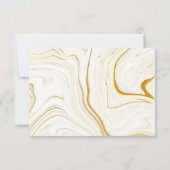 白モダン大理石ブライダルシャワーサンキューカード サンキューカード (裏面)