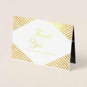 白モダン大理石ブラック抽象芸術サンキューカード 箔カード (正面)