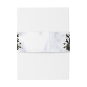 白モダン大理石ブラック抽象芸術ベリーバンド 招待状ベリーバンド (裏面例)