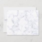 白モダン大理石ブラック抽象芸術 招待状 (裏面)