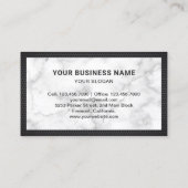 白モダン大理石手利自動修復整備士 名刺 (裏面)