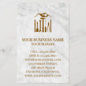 白モダン大理石手利自動修理サービス チラシ (裏面)