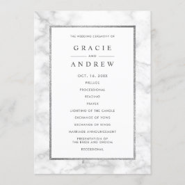 白モダン大理石結婚式計画 プログラム