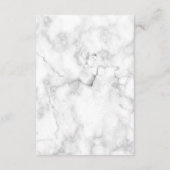 白モダン大理石結婚詳細エンクロージャカード エンクロージャーカード (裏面)