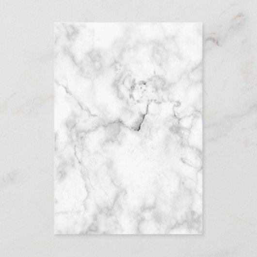 白モダン大理石結婚詳細エンクロージャカード エンクロージャーカード (裏面)