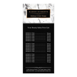白モダン大理石美しいサロン価格表 ラックカード