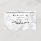 白モダン大理石蜂の養蜂家 名刺 (裏面)