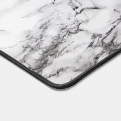 白モダン大理石 デスクマット (コーナー)