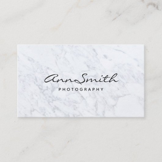 白モダン大理石 名刺 (正面)