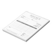 白モダン小企業の小事業請求書 ノートパッド (回転)