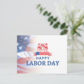 白モダン幸の労働日 ポストカード (スタンド正面)