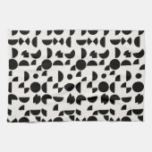 白モダン幾何エレガント部部族 キッチンタオル (横)