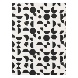 白モダン幾何エレガント部部族 テーブルクロス