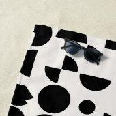 白モダン幾何エレガント部部族 ビーチタオル (インサイチュ)