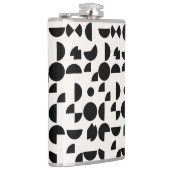 白モダン幾何エレガント部部族 フラスク (右)