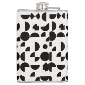 白モダン幾何エレガント部部族 フラスク (裏面)