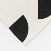 白モダン幾何エレガント部部族 フリースブランケット (角)