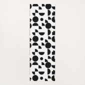 白モダン幾何エレガント部部族 ヨガマット (裏面)