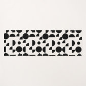 白モダン幾何エレガント部部族 ヨガマット (正面(横))