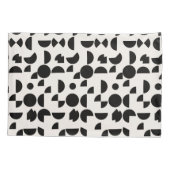 白モダン幾何エレガント部部族 枕カバー (裏面-左)