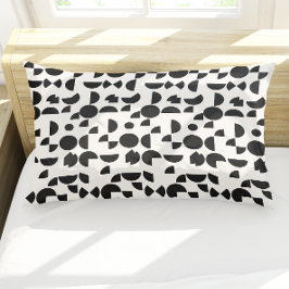 白モダン幾何エレガント部部族 枕カバー