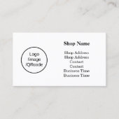 白モダン店 名刺 (正面)