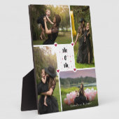 白モダン愛パーソナライズされたYouコラージュ写真 フォトプラーク (側面)