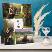 白モダン愛パーソナライズされたYouコラージュ写真 フォトプラーク (側面)