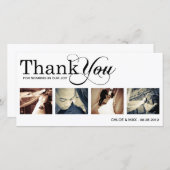 白モダン感謝してい | 結婚サンキューカード サンキューカード (正面/裏面)