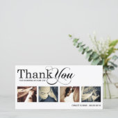 白モダン感謝してい | 結婚サンキューカード サンキューカード (スタンド正面)