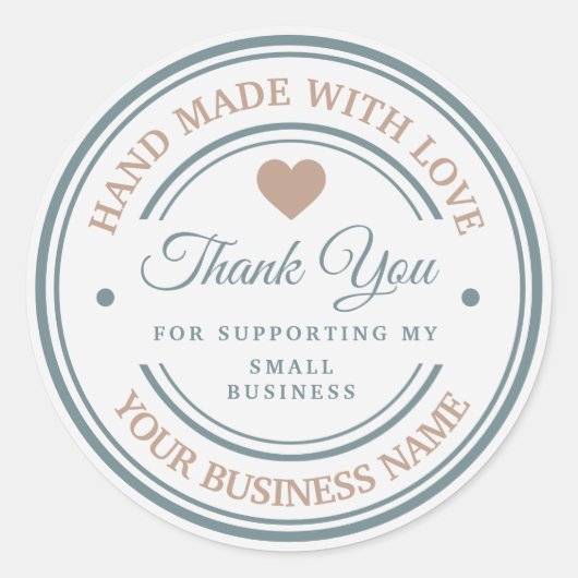 白モダン手作り |感謝していあなた ラウンドシール (正面)