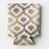 白モダン手打ちイカットパタフェイクーン真鍮金ゴールド 缶クーラー (正面)