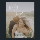 白モダン手書きスクリプ結婚トの写真 フェイクキャンバスプリント<br><div class="desc">結婚モダンフェイクのキャンバスのデザインでシンプルは、あなたの名前を手書きのスクリプトの上にエレガントは、あなたの写真の右下にあなたの日付を含む手書きのスクリプトを印刷。シックな手のレタリングはロマンチックなtouchを追加。披露宴でお気に入りのの婚約写真を表示する与えか、1周年記念の新婚カップルへの贈り物としてこれを表示する。</div>