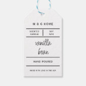白モダン手製蝋燭製気に品ラベル ギフトタグ (正面)