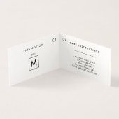 白モダン折り畳み衣料つるラベル (内部)