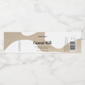 白モダン抽象芸術石鹸ラベルデザイン ペットボトルラベル (シングルラベル)