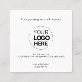 白モダン文字ありミニマルと 割引カード (裏面)