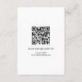 白モダン文字の黒い書結婚跡 エンクロージャーカード (裏面)