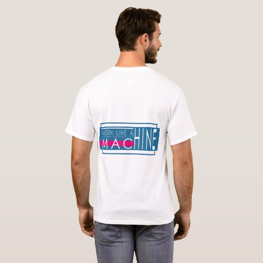 白モダン文字タイポグラフィデザイン Tシャツ (裏面フル)