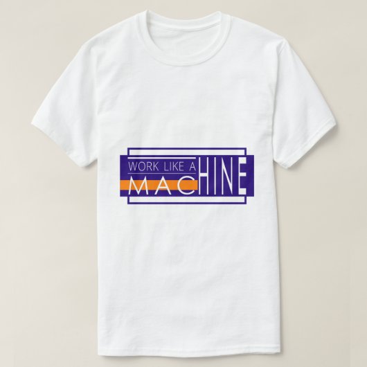 白モダン文字タイポグラフィデザイン Tシャツ (デザイン正面)