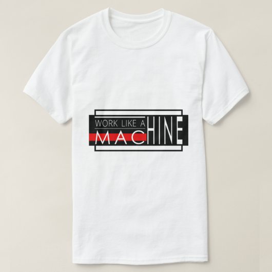 白モダン文字タイポグラフィデザイン Tシャツ (デザイン正面)