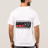 白モダン文字タイポグラフィデザイン Tシャツ (裏面)